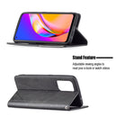 For OPPO A94 5G / F19 Pro Plus / Reno5 Z 5G Rhombus Texture Horizontal Flip Magnetic Leather Case with Holder & Card Slots(Black)