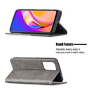 For OPPO A94 5G / F19 Pro Plus / Reno5 Z 5G Rhombus Texture Horizontal Flip Magnetic Leather Case with Holder & Card Slots(Grey)