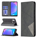 For vivo Y11/Y15/Y12/Y17 Rhombus Texture Horizontal Flip Magnetic Leather Case with Holder & Card Slots(Black)