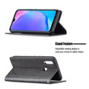 For vivo Y11/Y15/Y12/Y17 Rhombus Texture Horizontal Flip Magnetic Leather Case with Holder & Card Slots(Black)