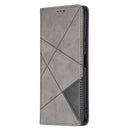 For vivo Y20 Rhombus Texture Horizontal Flip Magnetic Leather Case with Holder & Card Slots(Grey)
