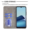 For vivo Y20 Rhombus Texture Horizontal Flip Magnetic Leather Case with Holder & Card Slots(Grey)