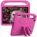 For Huawei Enjoy Tablet 2 / MatePad T10 / T10s Portable Handle EVA Shockproof Anti Falling Protective Case with Triangle Holder(Rose Red)