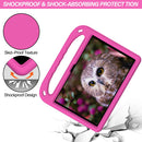 For Huawei Enjoy Tablet 2 / MatePad T10 / T10s Portable Handle EVA Shockproof Anti Falling Protective Case with Triangle Holder(Rose Red)