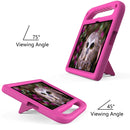 For Huawei Enjoy Tablet 2 / MatePad T10 / T10s Portable Handle EVA Shockproof Anti Falling Protective Case with Triangle Holder(Rose Red)