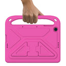 For Huawei Enjoy Tablet 2 / MatePad T10 / T10s Portable Handle EVA Shockproof Anti Falling Protective Case with Triangle Holder(Rose Red)