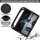 For Lenovo Tab P11 TB-J606F / Tab P11 Plus TB-J607F Portable Handle EVA Shockproof Anti Falling Protective Case with Triangle Holder(Black)