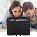 For Lenovo Tab P11 TB-J606F / Tab P11 Plus TB-J607F Portable Handle EVA Shockproof Anti Falling Protective Case with Triangle Holder(Black)