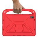 For Lenovo Tab P11 TB-J606F / Tab P11 Plus TB-J607F Portable Handle EVA Shockproof Anti Falling Protective Case with Triangle Holder(Red)