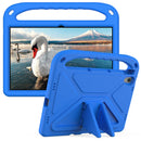 For Lenovo Tab P11 TB-J606F / Tab P11 Plus TB-J607F Portable Handle EVA Shockproof Anti Falling Protective Case with Triangle Holder(Blue)