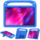 For Lenovo Tab P11 TB-J606F / Tab P11 Plus TB-J607F Portable Handle EVA Shockproof Anti Falling Protective Case with Triangle Holder(Blue)