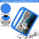 For Lenovo Tab P11 TB-J606F / Tab P11 Plus TB-J607F Portable Handle EVA Shockproof Anti Falling Protective Case with Triangle Holder(Blue)