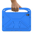 For Lenovo Tab P11 TB-J606F / Tab P11 Plus TB-J607F Portable Handle EVA Shockproof Anti Falling Protective Case with Triangle Holder(Blue)