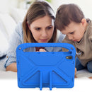 For Lenovo Tab P11 TB-J606F / Tab P11 Plus TB-J607F Portable Handle EVA Shockproof Anti Falling Protective Case with Triangle Holder(Blue)