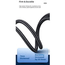USAMS US-SJ530 U74 DP to HDMI 4K Glossy Aluminum Alloy HD Audio and Video Cable, Cable Length: 2m(Black)