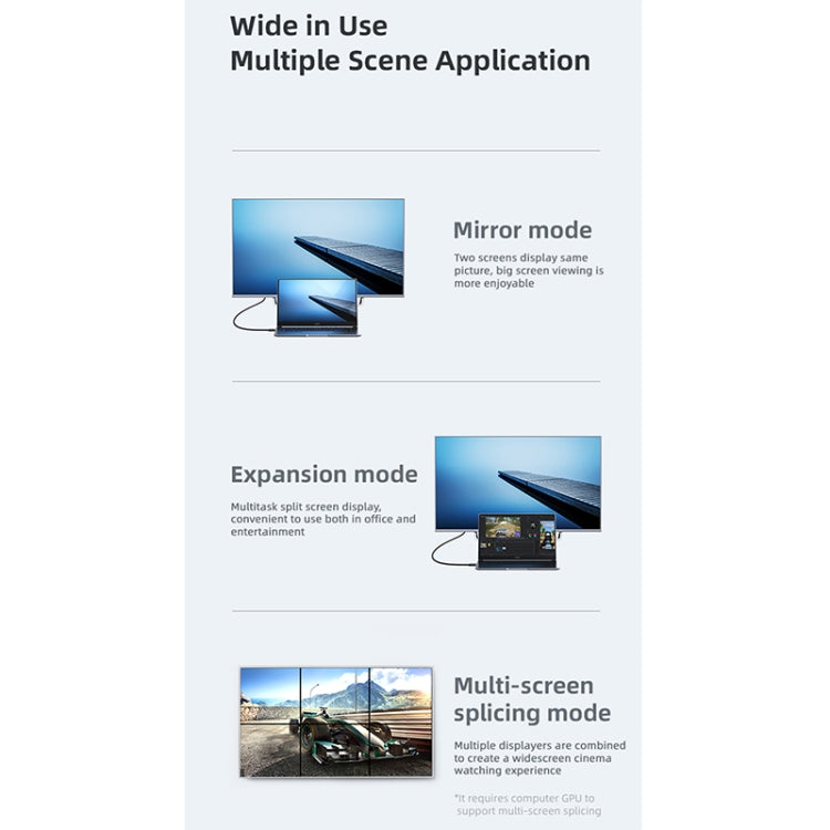 USAMS US-SJ530 U74 DP to HDMI 4K Glossy Aluminum Alloy HD Audio and Video Cable, Cable Length: 2m(Black)