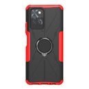 For Infinix Note 10 Pro Armor Bear Shockproof PC + TPU Protective Case with Ring Holder(Red)