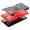 For Infinix Note 10 Pro Armor Bear Shockproof PC + TPU Protective Case with Ring Holder(Red)