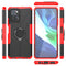 For Infinix Note 10 Pro Armor Bear Shockproof PC + TPU Protective Case with Ring Holder(Red)