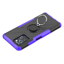 For Infinix Note 10 Pro Armor Bear Shockproof PC + TPU Protective Case with Ring Holder(Purple)