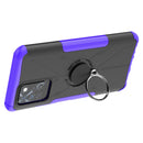 For Infinix Note 10 Pro Armor Bear Shockproof PC + TPU Protective Case with Ring Holder(Purple)