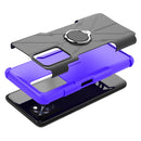 For Infinix Note 10 Pro Armor Bear Shockproof PC + TPU Protective Case with Ring Holder(Purple)