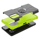 For Infinix Note 10 Pro Armor Bear Shockproof PC + TPU Protective Case with Ring Holder(Green)