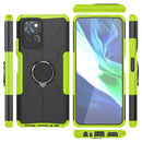 For Infinix Note 10 Pro Armor Bear Shockproof PC + TPU Protective Case with Ring Holder(Green)