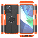 For Infinix Note 10 Pro Armor Bear Shockproof PC + TPU Protective Case with Ring Holder(Orange)