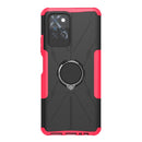 For Infinix Note 10 Pro Armor Bear Shockproof PC + TPU Protective Case with Ring Holder(Rose Red)