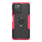 For Infinix Note 10 Pro Armor Bear Shockproof PC + TPU Protective Case with Ring Holder(Rose Red)