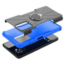 For Infinix Note 10 Pro Armor Bear Shockproof PC + TPU Protective Case with Ring Holder(Blue)