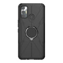 For Tecno Spark 7 Armor Bear Shockproof PC + TPU Protective Case with Ring Holder(Black)