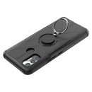 For Tecno Spark 7 Armor Bear Shockproof PC + TPU Protective Case with Ring Holder(Black)