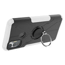 For Tecno Spark 7 Armor Bear Shockproof PC + TPU Protective Case with Ring Holder(White)