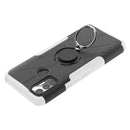 For Tecno Spark 7 Armor Bear Shockproof PC + TPU Protective Case with Ring Holder(White)