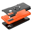 For Tecno Spark 7 Armor Bear Shockproof PC + TPU Protective Case with Ring Holder(Orange)