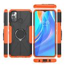 For Tecno Spark 7 Armor Bear Shockproof PC + TPU Protective Case with Ring Holder(Orange)