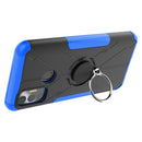 For Tecno Spark 7 Armor Bear Shockproof PC + TPU Protective Case with Ring Holder(Blue)