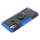 For Tecno Spark 7 Armor Bear Shockproof PC + TPU Protective Case with Ring Holder(Blue)