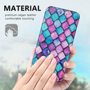 For Samsung Galaxy S21 5G Colorful Magnetic Horizontal Flip PU Leather Case with Holder & Card Slot & Wallet(Purple Scales)