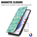 For Samsung Galaxy S21 5G Colorful Magnetic Horizontal Flip PU Leather Case with Holder & Card Slot & Wallet(Emerald)