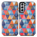 For Samsung Galaxy S21 5G Colorful Magnetic Horizontal Flip PU Leather Case with Holder & Card Slot & Wallet(Rhombus Mandala)