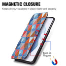 For Samsung Galaxy S21 5G Colorful Magnetic Horizontal Flip PU Leather Case with Holder & Card Slot & Wallet(Rhombus Mandala)
