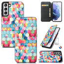 For Samsung Galaxy S21 5G Colorful Magnetic Horizontal Flip PU Leather Case with Holder & Card Slot & Wallet(Magic Space)