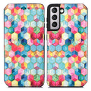 For Samsung Galaxy S21 5G Colorful Magnetic Horizontal Flip PU Leather Case with Holder & Card Slot & Wallet(Magic Space)