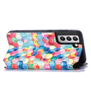 For Samsung Galaxy S21 5G Colorful Magnetic Horizontal Flip PU Leather Case with Holder & Card Slot & Wallet(Magic Space)