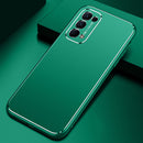 For OPPO Reno5 Cool Frosted Metal TPU Shockproof Case(Green)