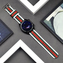 For Samsung Galaxy Watch4 40/44mm & Watch4 Classic 42/46mm Split Nylon Watch Band(Green Black)