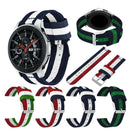 For Samsung Galaxy Watch4 40/44mm & Watch4 Classic 42/46mm Split Nylon Watch Band(Green Black)